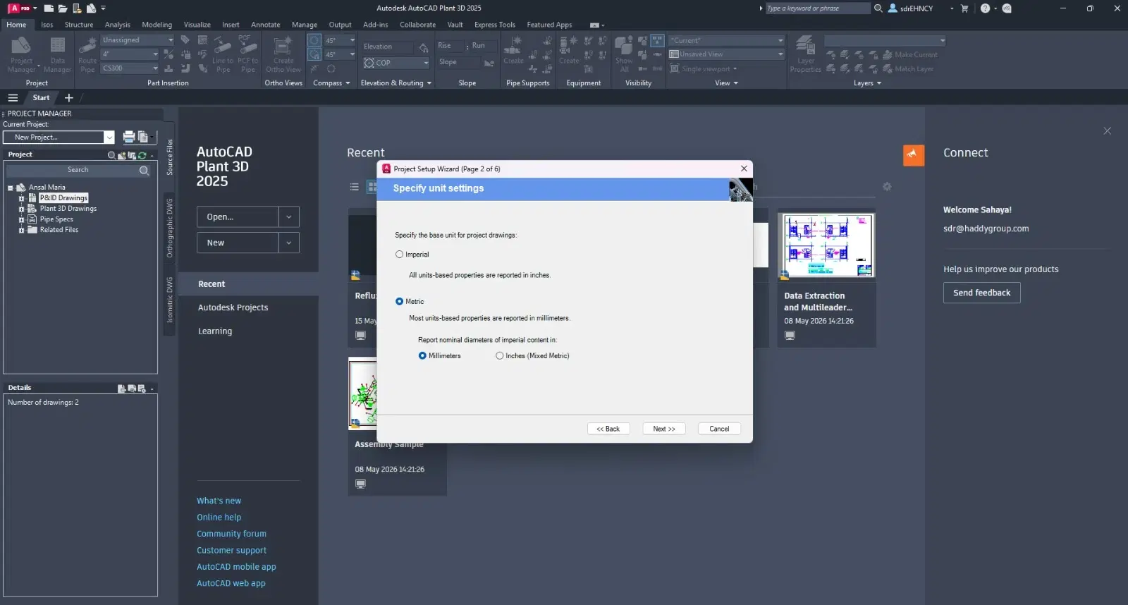 Configure Project Units and Standards